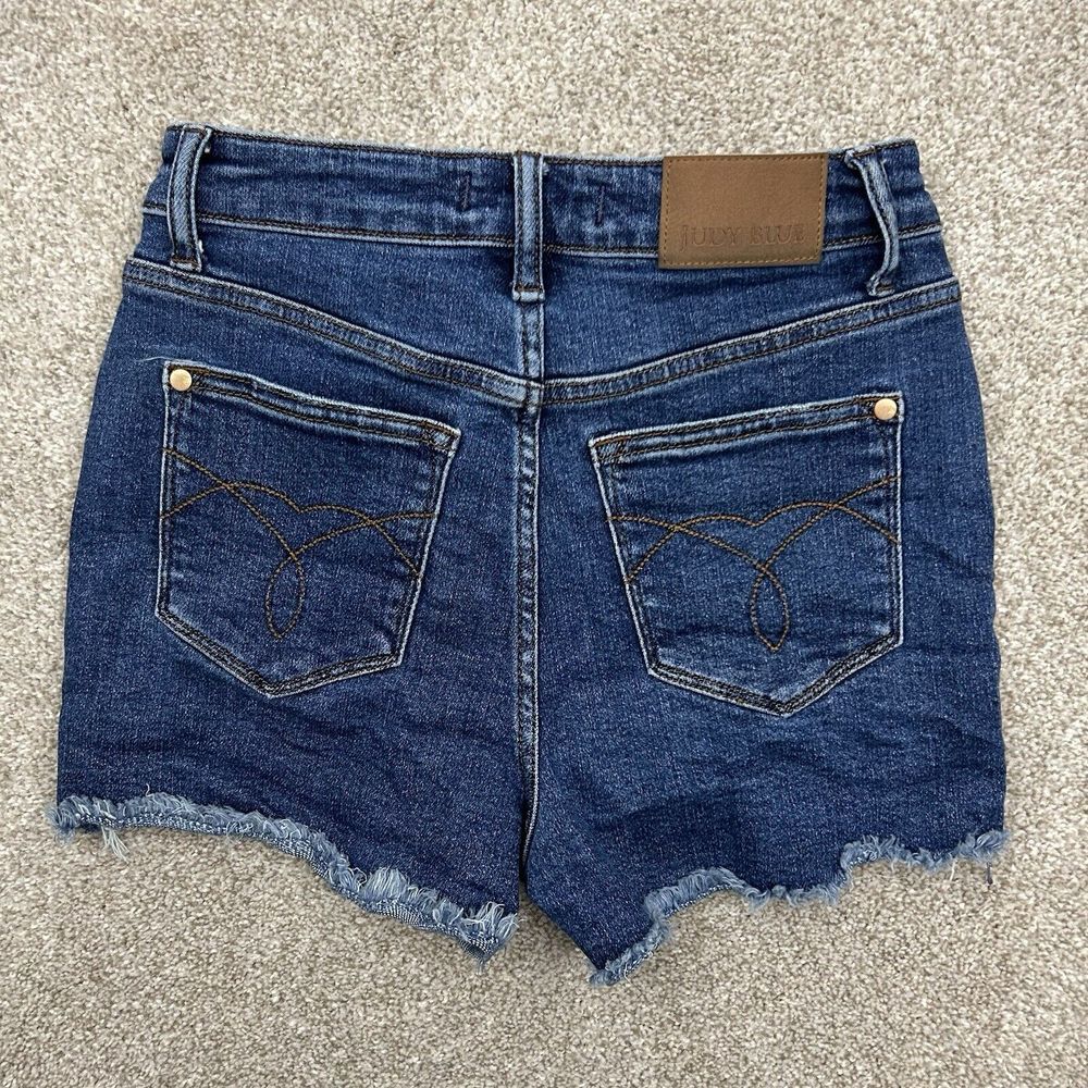 Judy Blue Women's Size Small Blue Denim Jean Shorts Stretchy EUC - Picture 2 of 10